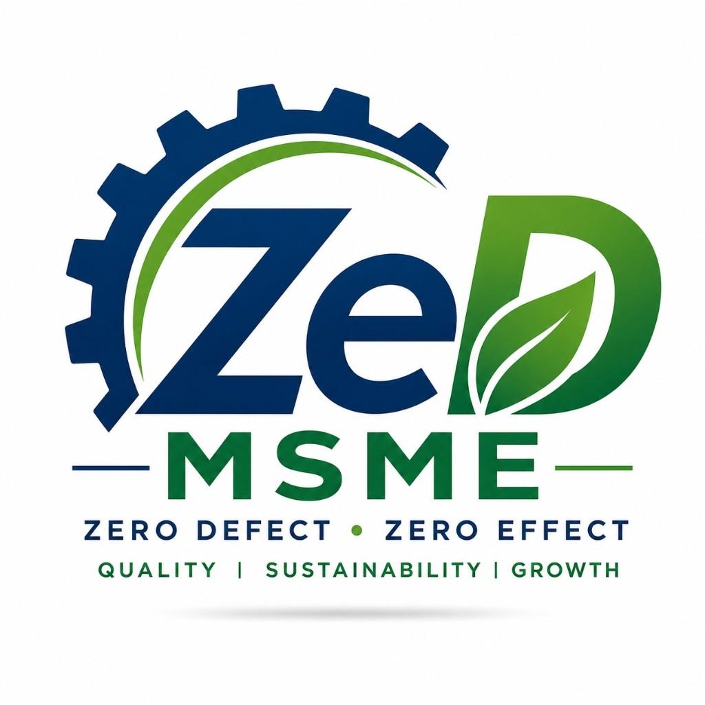 ZED MSME Certification logo - Zero Defect Zero Effect, Quality Sustainability Growth